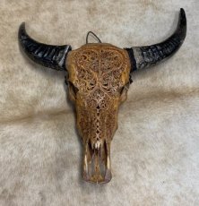 Gegraveerde bruine buffel