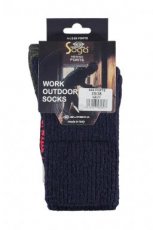 Merino wool work outdoor sok blauw