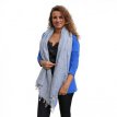 Pina brede sjaal / omslagdoek grijsblauw