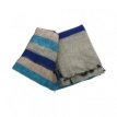Pina brede sjaal / omslagdoek grijs/blauw gestreep